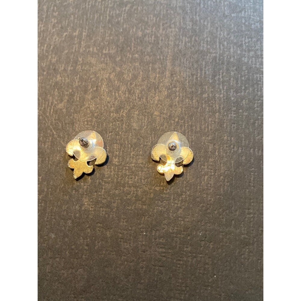 Fleur de lis Earrings silver NEW - Picture 3 of 3
